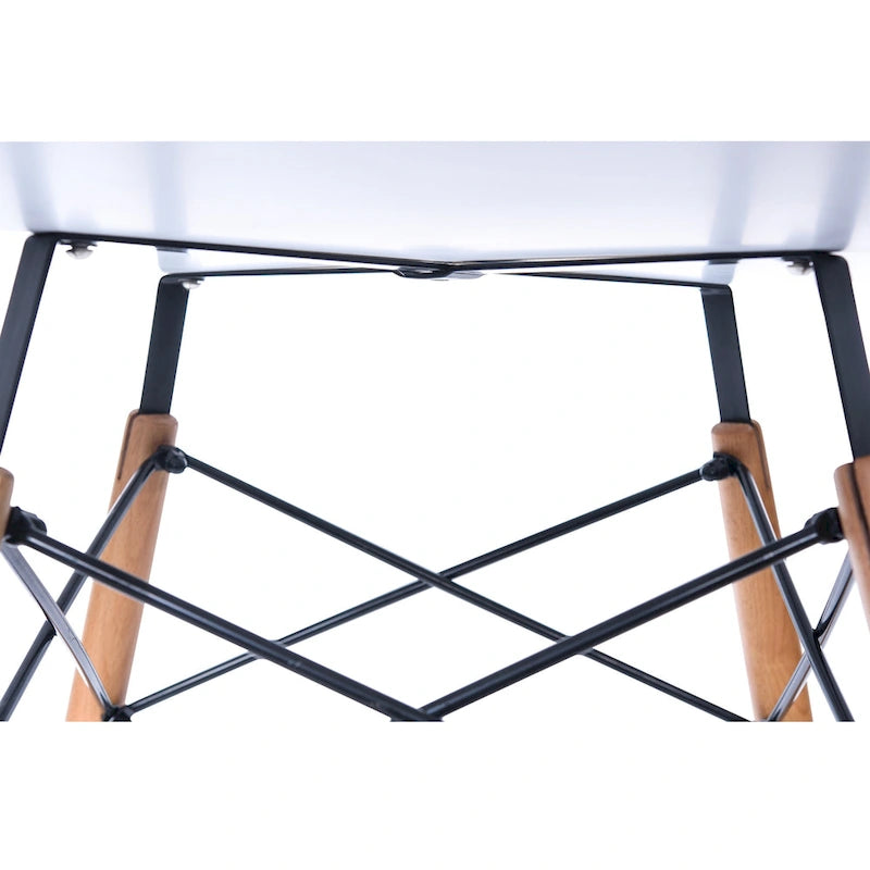 Table à manger ronde moderne de 119 cm pour 4 personnes