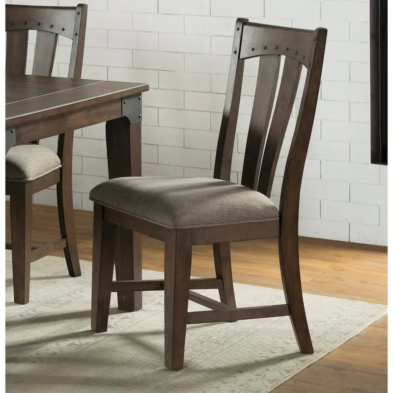  Gun Powder Grey Splat Back Side Chairs (Set of 2)