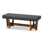 Banc capitonné rembourré de style Mid-Century Modern
