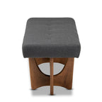 Banc capitonné rembourré de style Mid-Century Modern
