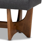 Banc capitonné rembourré de style Mid-Century Modern