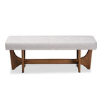 Banc capitonné rembourré de style Mid-Century Modern