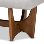 Banc capitonné rembourré de style Mid-Century Modern