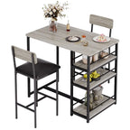 Table à manger pour 2 avec 3 grandes étagères de rangement