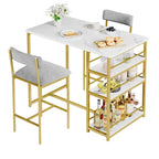 Table à manger pour 2 avec 3 grandes étagères de rangement