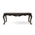 Table basse traditionnelle en bois massif avec pieds sculptés