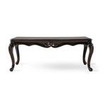 Table basse traditionnelle en bois massif avec pieds sculptés
