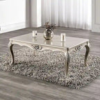 Table basse traditionnelle en bois massif avec pieds sculptés
