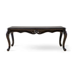 Table basse traditionnelle en bois massif avec pieds sculptés