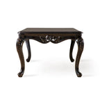 Table basse traditionnelle en bois massif avec pieds sculptés