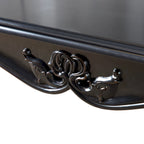 Table basse traditionnelle en bois massif avec pieds sculptés