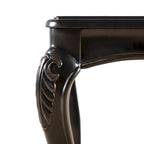 Table basse traditionnelle en bois massif avec pieds sculptés