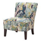 Fauteuil d'appoint sans accoudoirs motif artistique