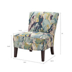 Fauteuil d'appoint sans accoudoirs motif artistique