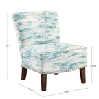 Fauteuil d'appoint sans accoudoirs motif artistique