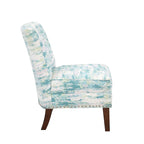 Fauteuil d'appoint sans accoudoirs motif artistique