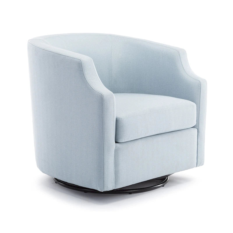 Fauteuil pivotant et inclinable de style tonneau