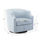 Fauteuil pivotant et inclinable de style tonneau