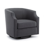 Fauteuil pivotant et inclinable de style tonneau