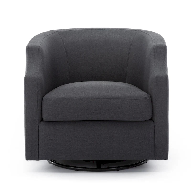 Fauteuil pivotant et inclinable de style tonneau