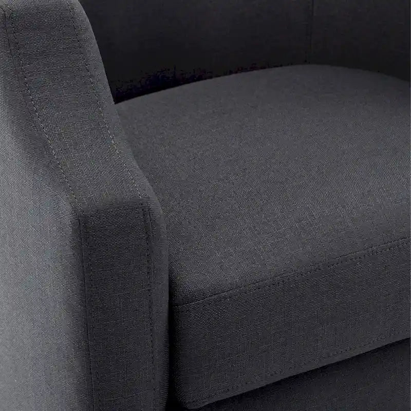 Fauteuil pivotant et inclinable de style tonneau