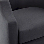 Fauteuil pivotant et inclinable de style tonneau