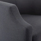 Fauteuil pivotant et inclinable de style tonneau