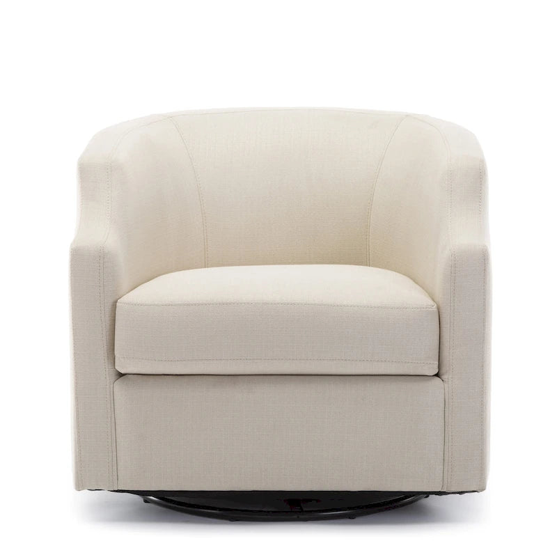 Fauteuil pivotant et inclinable de style tonneau