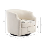 Fauteuil pivotant et inclinable de style tonneau