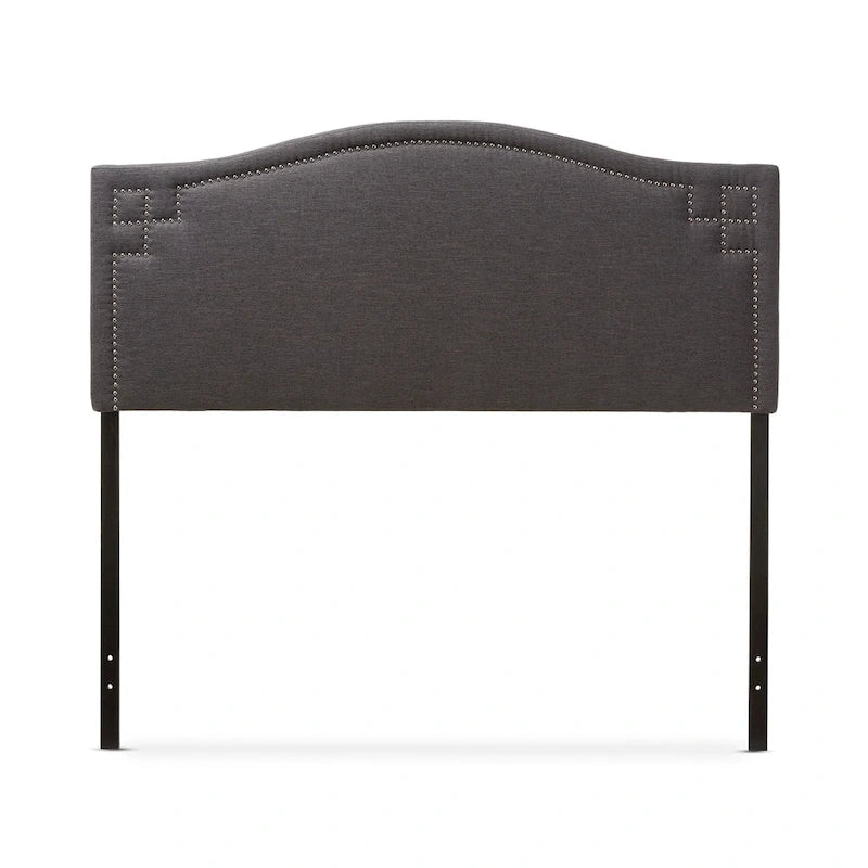 Tête de lit capitonnée de style chameau moderne gris foncé