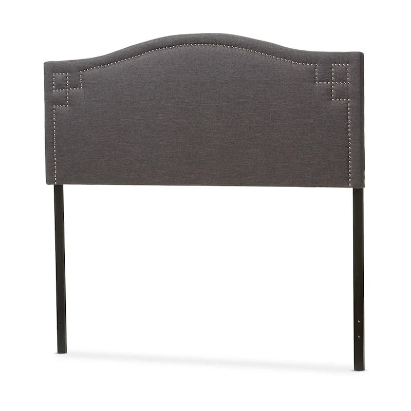 Tête de lit capitonnée de style chameau moderne gris foncé