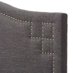 Tête de lit capitonnée de style chameau moderne gris foncé