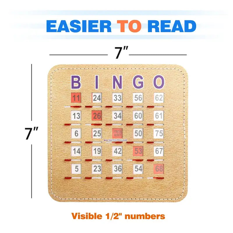 Cartes de Loto avec Volets et Glissière d'Effacement Rapide