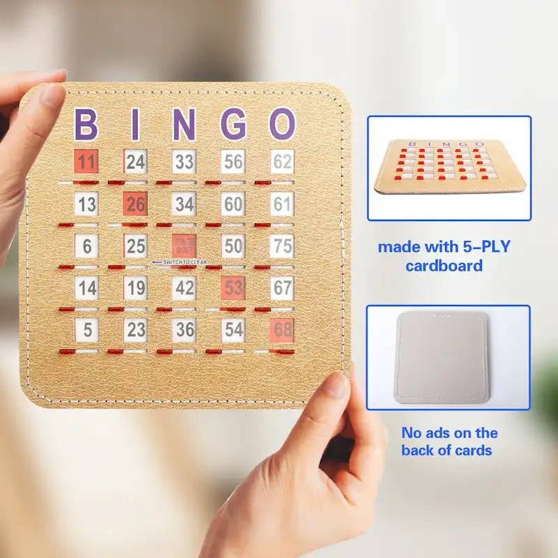 Cartes de Loto avec Volets et Glissière d'Effacement Rapide