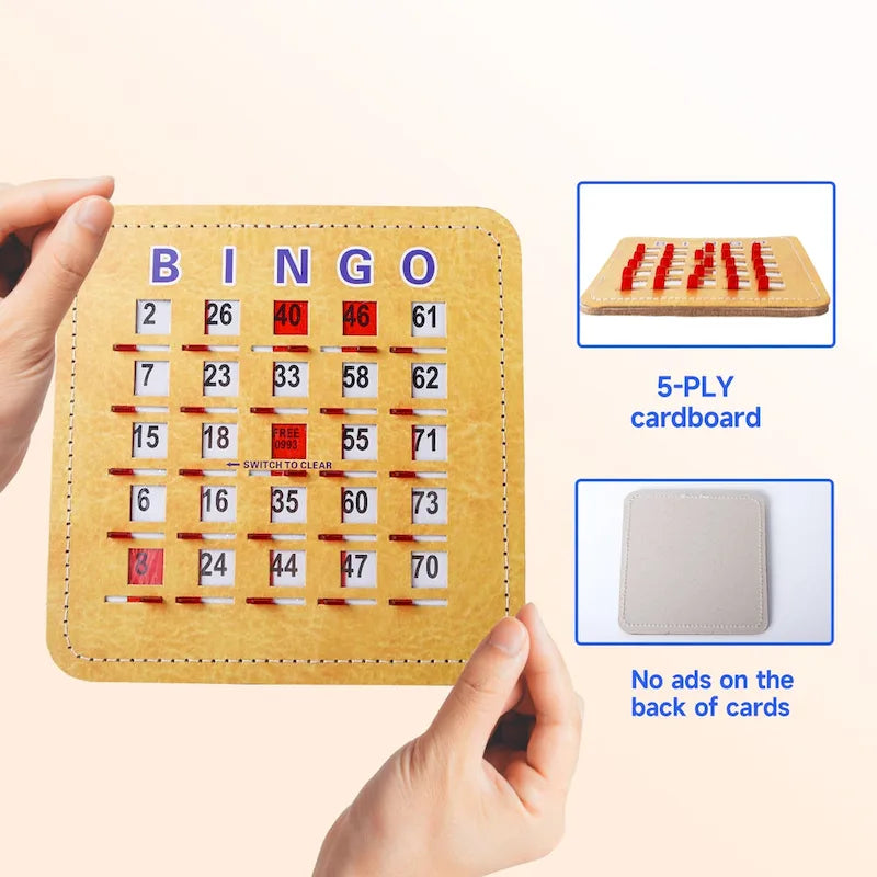 Cartes de Loto avec Volets et Glissière d'Effacement Rapide