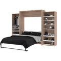 Cielo 125W Queen Murphy Bed with 2 Shelving Units by 
