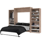 Cielo 125W Queen Murphy Bed with 2 Shelving Units by 