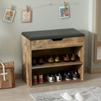 Banc de rangement pour chaussures 24W avec coussin éponge, siège de salon, meuble à chaussures
