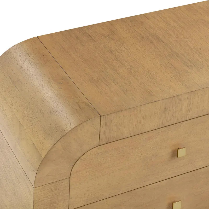 Commode à 6 tiroirs avec finition acacia