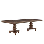 Table à manger double piédestal avec rallonge
