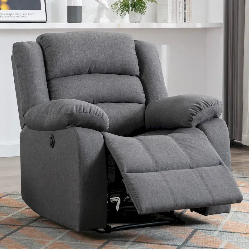 Fauteuil inclinable électrique releveur avec accoudoirs rembourrés et port USB