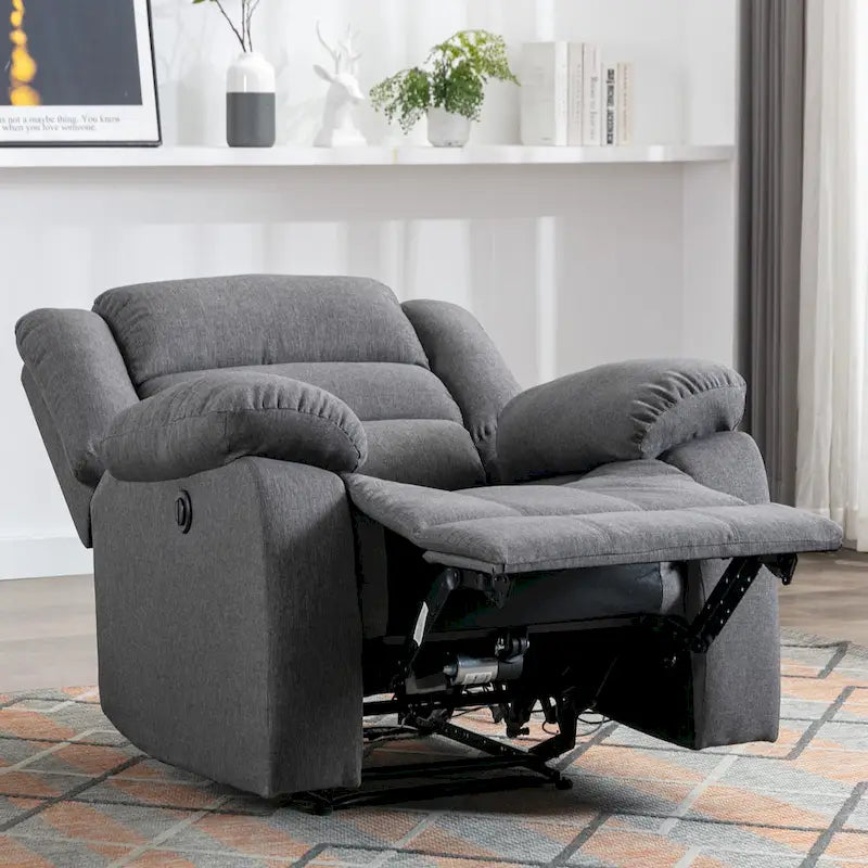 Fauteuil inclinable électrique releveur avec accoudoirs rembourrés et port USB