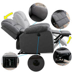 Fauteuil inclinable électrique releveur avec accoudoirs rembourrés et port USB