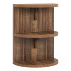 Table d'appoint demi-ronde à 3 niveaux, Table d'appoint semi-circulaire pour salon