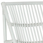 Ensemble de fauteuil et d'ottoman en osier blanc