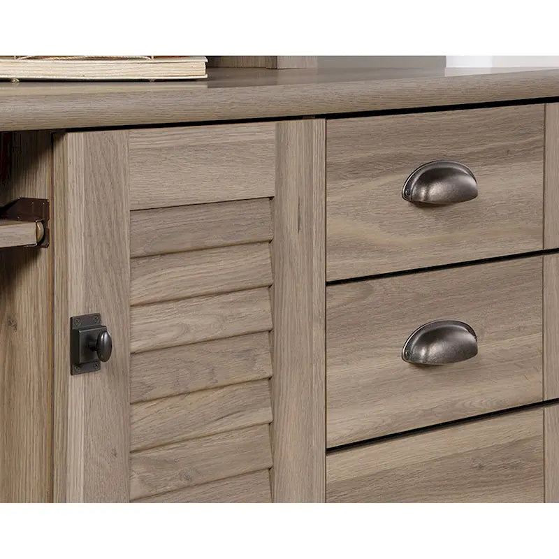 Bureau d'ordinateur avec huche