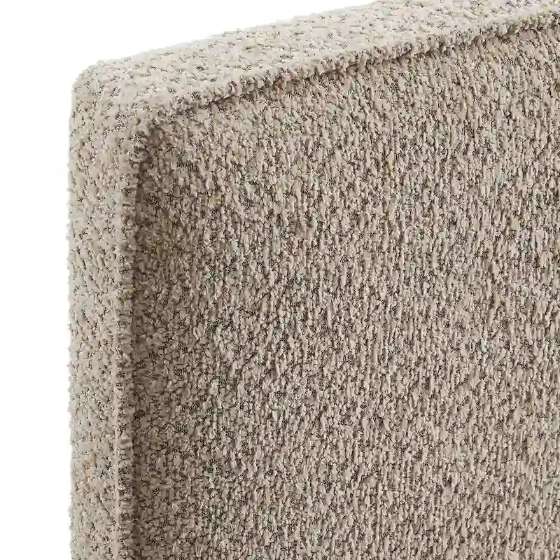 Tête de lit en tissu bouclette rembourrée avec passepoil français
