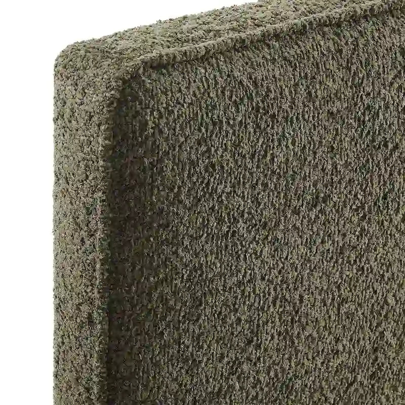 Tête de lit en tissu bouclette rembourrée avec passepoil français