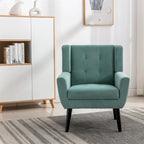 Fauteuil d'appoint ergonomique en velours doux pour le salon