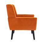 Fauteuil d'appoint ergonomique en velours doux pour le salon